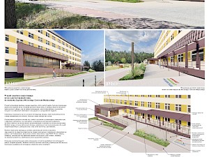 Wnętrze do szpitala i wejście - projekt